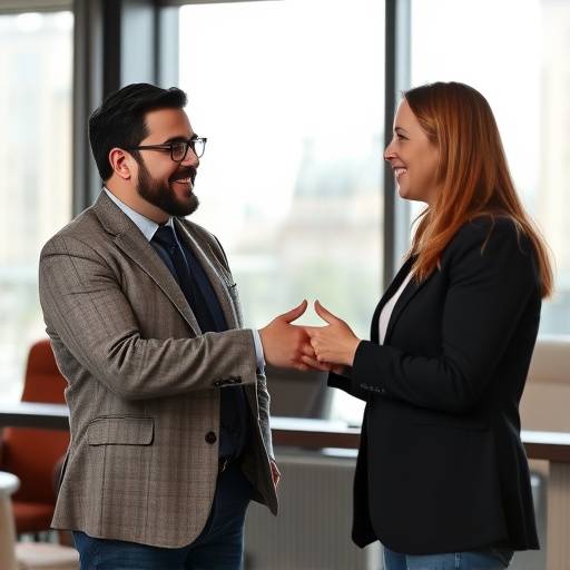 Un emprendedor recibiendo coaching y consejos para su negocio por parte de un consultor experimentado en Madrid